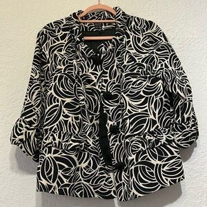 Size 16 black with white stripes beautiful jacket